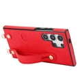 thumbnail image 4 of Allytech Slim Case for Samsung Galaxy S24 Ultra with Card Slot & Shoulder Strap, Premium PU Leather Adjustable Strap Wristband Kickstand Shockproof Full Protective Cover for Women Men - Red, 4 of 11