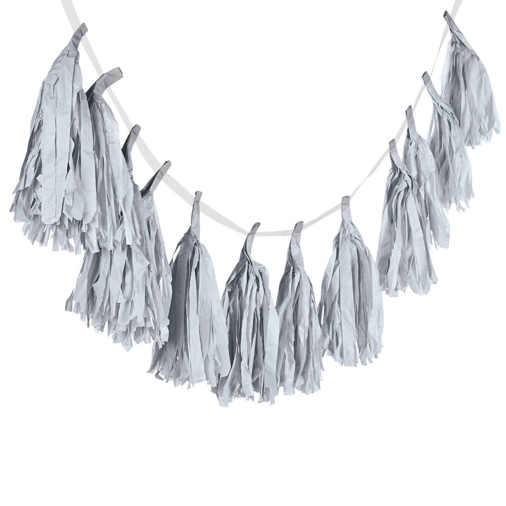 Silver Hanging Tassel Garland Party Decor 1 Piece