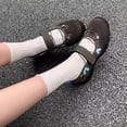 thumbnail image 2 of Women's Platform Ballet Sneakers, Hidden Wedge Mary Jane Shoes with Hook-and-Loop Strap, 2 of 5