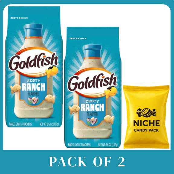 Goldfish Zesty Ranch Crackers - 6.6oz-2 pack-with candy pack