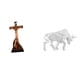 thumbnail image 1 of Estatua católica Madre María Figura Jesús Cruz Escultura Toro Adorno Resina Artística Decoración de Mesa Adecuado para Regalo Hogar Oficina Capilla Ga, 1 of 8