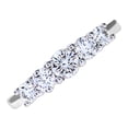 thumbnail image 3 of Platinum Jewelco London Diamond 5 Stone Eternity Ring 4mm 0.75CT I-J/I1, 3 of 7
