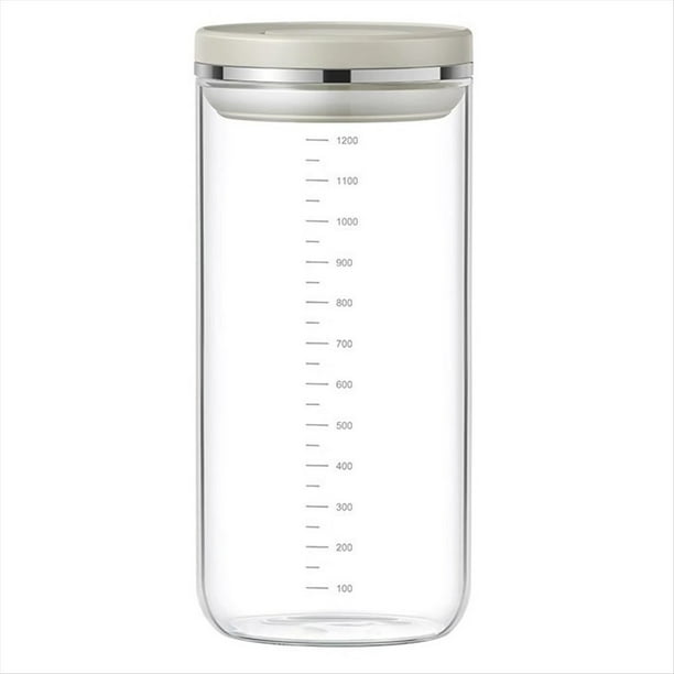 Conjunto de Recipiente Hermético Redondo de Vidrio de Borosilicato de Alto Contenido en Tanque Sellado Tipo Prensa en Forma de L