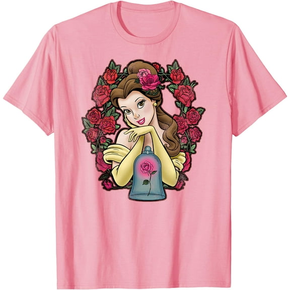 Beauty And The Beast Belle Roses Graphic DTG Print Unisex T-Shirt