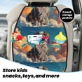 thumbnail image 5 of Xecao Colorful Sky Puppy Pattern Car Seat Back Protector 2 Pack Large Capacity Pocket, Kick Mats Back Seat Protector, 5 of 8