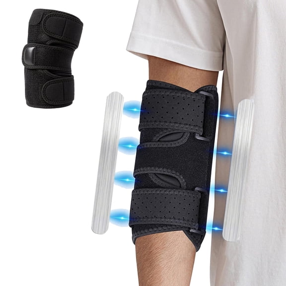 Elbow Brace, Elbow Splint for Cubital Tunnel Brace With 2 Removable Metal Splints for Tennis Elbow, Ulnar Nerve Brace Fit Women Men Relief for Arthritis, Tendonitis