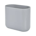 thumbnail image 2 of iDesign Small 1.9 Gallon/7L. Bathroom Trash Can, Plastic Oval Garbage Can for Bedroom, Office, 2-Pack, Gray, 2 of 5