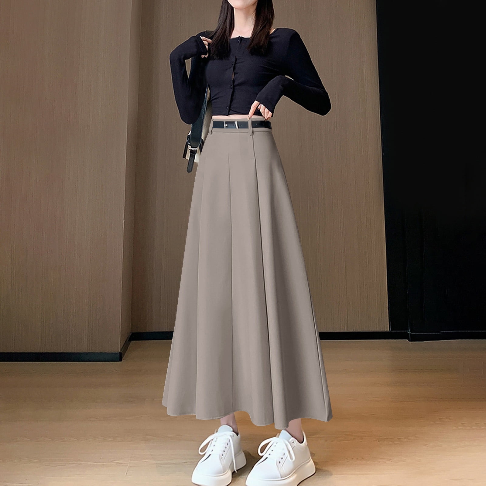 sachin and babi light blue dress Premium Knitted Skirt Women Autumn Winter New Elastic Waist Slim Fit  Elegant Bodycon Sweater Skirt MID Length Warm Fashion Knitwear Skirt Ladies  Stylish Clothes - Ropa and Skirt price main image 0