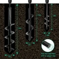 Auger Drill Bit Set for Planting Garden Spiral Hole Drill Planter, Bulb & Bedding Plant Augers