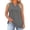 Gray, variant on Women's Plus Size Keyhole Tank Top, Sleeveless Crew Neck Cami with Curved Hem, L-5XL
