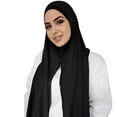 thumbnail image 2 of Baberdicy Muslim Head Scarf - Solid Color Cotton - Easy Wrap Design - Modest Fashion - Lightweight Comfort - Muslim Head Scarf Solid Color Long Scarf Wrap Scarves A,One Size, 2 of 6
