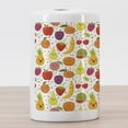 thumbnail image 3 of Fruits Ceramic Toothbrush Holder, Smiling Banana Funny Mulberry Happy Apricot Peach Hearts Lemons Theme, Decorative Versatile Countertop for Bathroom, 4.5" X 2.7", Multicolor, 3 of 4
