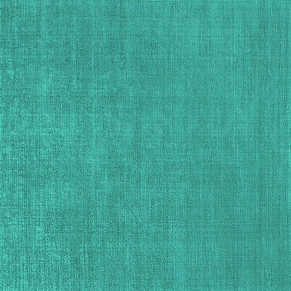 Ahgly Company Machine Washable Indoor Square Oriental Turquoise Blue Industrial Area Rugs, 6' Square