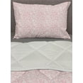 thumbnail image 3 of Oriental Comforter & Sham Bedding Set, Monochrome Design Repeating Pattern with Floral Hexagonal Lace Grids Motif, 3 pcs Duvet Set Microfiber Filling Quilt, 5 Sizes, Blush White, by Ambesonne, 3 of 4