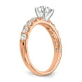 thumbnail image 6 of 14K Rose Gold Ring Band Engagement Semi Mount Diamond, Lab Grown Round White, Size 9, 6 of 7