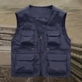 thumbnail image 2 of Men's Solid Colour Outdoor Sports Casual Style Lightweight With Pockets Workwear Vest Jacket, 2 of 3