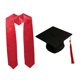 thumbnail image 5 of Ceremonia de graduación con birrete y borla, accesorio para regalo de vacaciones, birrete académico Estola roja, 5 of 9