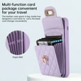 thumbnail image 5 of Nalacover Crossbody Wallet Case for iPhone 11, [6 Card Slots] Leather Purse Phone Case Luxury Buckle Closure Card Holder Shoulder Strap Handbag Case Women For iPhone 11, Purple, 5 of 11