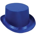 thumbnail image 1 of Satin Sleek Top Hat (blue) Party Accessory (1 count), 1 of 1