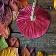 thumbnail image 6 of Artificial Velvet Pumpkins Fall Harvest Decor Fabric Foam Pumpkins for Thanksgiving Halloween Table Centerpieces Wedding Farmhouse Autumn Home Decor, 6 of 7