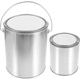thumbnail image 1 of 2pcs Paint Can Empty Paint Can With Lid 4L And 1L Handle Oil Paint Can Supply, 1 of 9