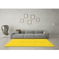 thumbnail image 3 of Ahgly Company Indoor Round Abstract Yellow Modern Area Rugs, 6' Round, 3 of 4