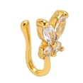 thumbnail image 4 of Lot de 9 faux anneaux de nez brillants et tendance, sans piercing, pour femme, dorés, 4 of 4