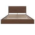 thumbnail image 2 of Nexera Milo Ensemble de Lit Plateforme Flottant 2 Pcs, Brun, Double, 2 of 6