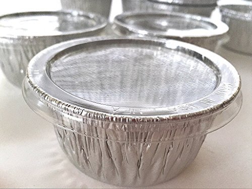 50 Pieces Ramekin Cup Disposable Ramekins Muffin Cupcake with Lids Aluminum Foil Cups Muffin Cases Molds Kitchen Baking Tools for Christmas Wedding Birthday Party 50 Pieces Ramekin Cup Disposable Ramekins Muffin Cupcake with Lids Aluminum Foil Cups Muffin Cases Molds Kitchen Baking Tools for Christmas Wedding Birthday Party