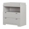 South Shore Reevo Changing Table with Storage, Gray