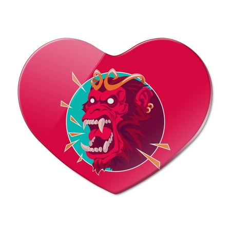 

Rampaging Red Chimpanzee Ape Monkey King Heart Acrylic Fridge Refrigerator Magnet