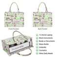 thumbnail image 2 of Large Capacity Tote Bag,Green Brown Football Words Pattern Handbag Fashion Luxury Tote Bag,15.7"x13"x 5.1" Inches,Laptop Compatible, 2 of 6