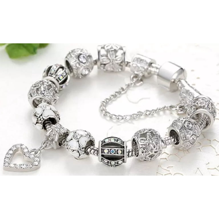 Elegant Swarovski Silver Charm Bracelet s-l400.jpg main image 4