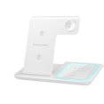 thumbnail image 4 of Soporte de Base de Cargador Rápido Inalámbrico 3 en 1 Sunnimix para Auriculares de Teléfono Inteligente Iwatch Blanco, 4 of 7