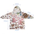 thumbnail image 7 of Football Patchwork Pattern Blanket Hoodies for Kids 6-13YR Oversize Wearable Blanket Hoodies for Boys Girls Teens, 7 of 7