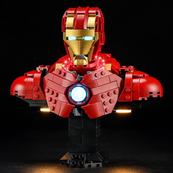 LED Light for Lego-76327 Super Heroes Iron Man MK4 Bust Building Blocks Model (Building Set NOT Included)