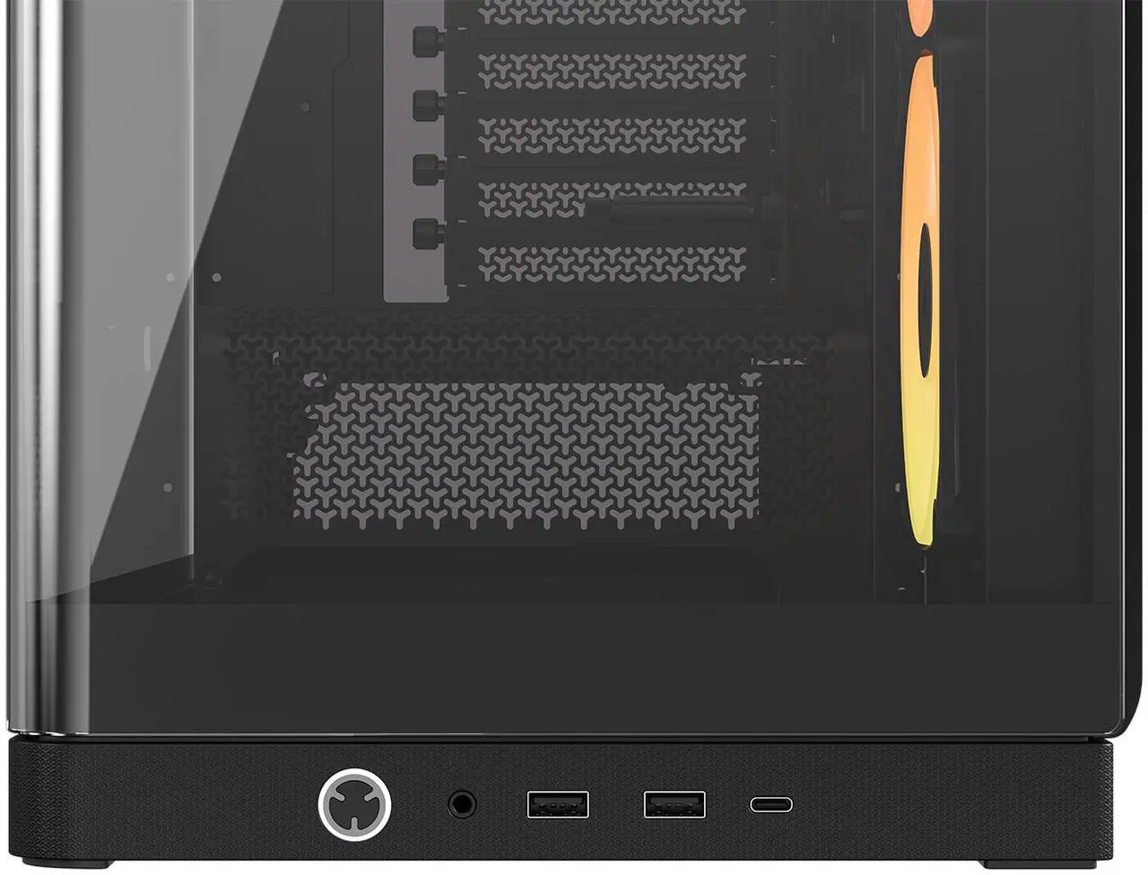 CORSAIR FRAME 4500X LX-R RGB LINK Panoramic Glass Mid-Tower PC Case – Panoramic Glass Exterior – InfiniRail Fan Mounting System – Fits Dual 360mm Radiators – ASUS BTF, MSI Project Zero,