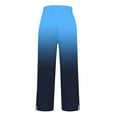 thumbnail image 5 of Womens Linen Wide Leg Pants Casual Loose Elastic High Waist Summer Beach Vacation Capri Palazzo Trousers with Pockets (M, Dark Blue), 5 of 5