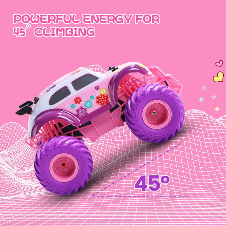 JoyStone Pink RC Jeep for Kids, 1:18 Scale Remote Control Car, 30