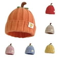 thumbnail image 4 of Xfvqtps Toddler Beanie Cute Pumpkin Shape Knitted Simplicity Stretchy Soft Thickened Windproof Coldproof Warm Winter Skull Cap Orange, 4 of 4