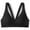 Black, variant on REORIAFEE Bras for Women Plus Size No Wires Padded Gathered Daily Bra Wireless Bras Deep V Neck Comfy Corset Bra Wide Strap Bra Lightly Lined Classic Seamless Brassiere Anti-Sagging Bra