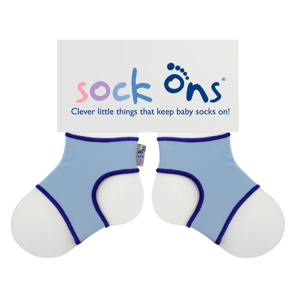Set of 3 Sock Ons Clever Little Things That Keep Baby Socks On! 6-12M, BLACK-BLUE-BLUEBERRY