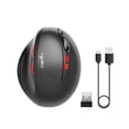 thumbnail image 1 of HXSJ T31 Mouse Rechargeable Noiseless 2400DPI 2.4GHz Vertical Wireless Mouse for Desktop - Black, 1 of 5