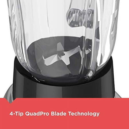 BLACK+DECKER BL1230SG POWERCRUSH 6-CUP COUNTERTOP BLENDER WITH GLASS JAR AND 4-SPEED SETTINGS, 700W MOTOR, SILVER