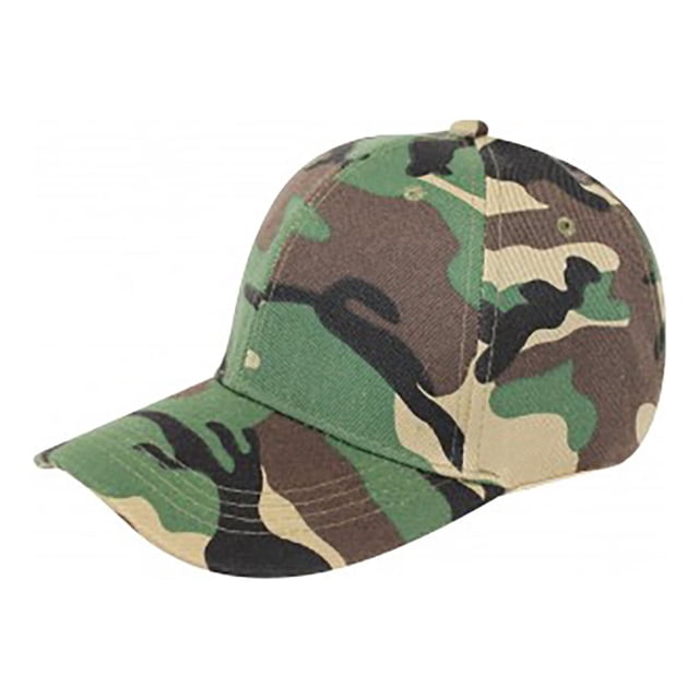 Pack of 15 Bulk Wholesale Plain Baseball Cap Hat Adjustable (Camouflage)