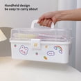 thumbnail image 3 of Desktop Storage Box with Lid Ergonomic Handle Visible Window Storing Living Room Table Space-saving Sundries Organizer Case Daily Use, 3 of 8