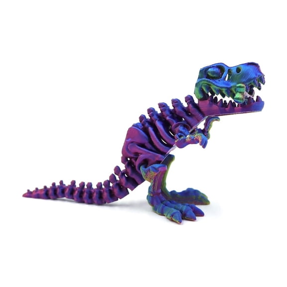 1pc Dazzling Colors Size: 22*5*5cm 3D Printed Tyrannosaurus Rex Dinosaur Skeleton Dinosaur Egg Figurine Gift Craft