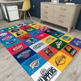 thumbnail image 4 of Dreammotif Basketball Team Logos Rug, Colorful Modern Area Rug, Game Room Decor, Living Room, Bedroom For Teens, Large Floor Mat, 4 of 8