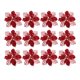 thumbnail image 1 of 12 flores artificiales huecas de Pascua con purpurina para colgar en el árbol de Navidad (rojas), 1 of 6