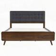 thumbnail image 6 of Carson Carrington California King Dark Walnut Platform Bed for Serene Retreat, 6 of 11